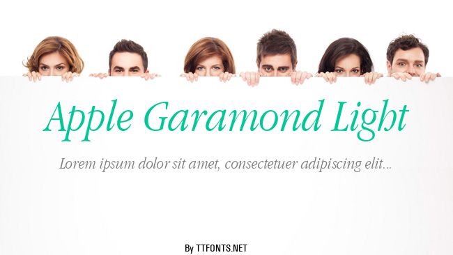 Apple Garamond Light example