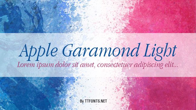 Apple Garamond Light example