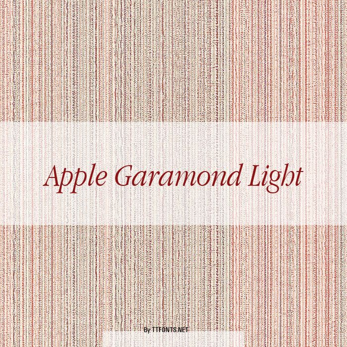 Apple Garamond Light example
