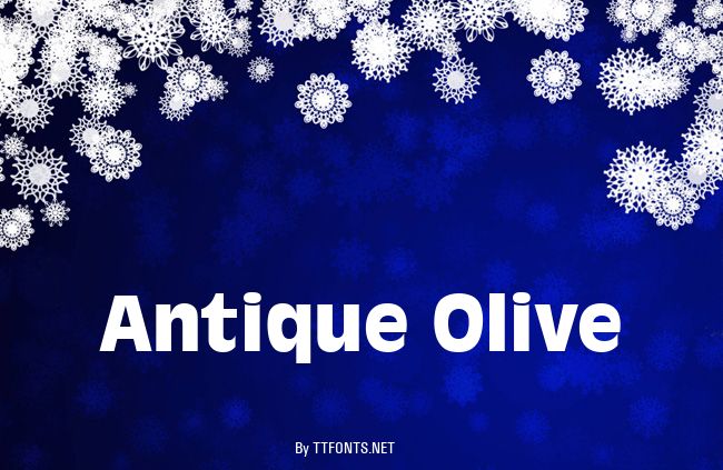 Antique Olive example