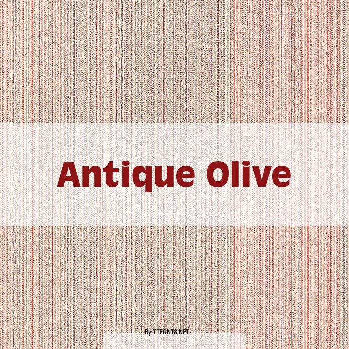 Antique Olive example