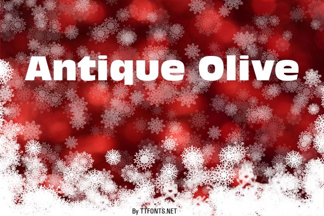 Antique Olive example