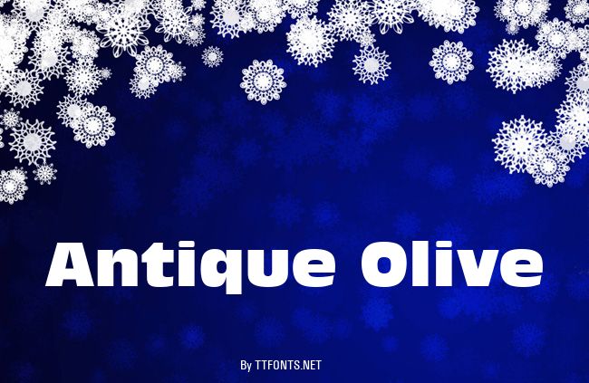 Antique Olive example