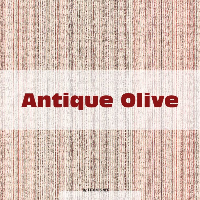 Antique Olive example
