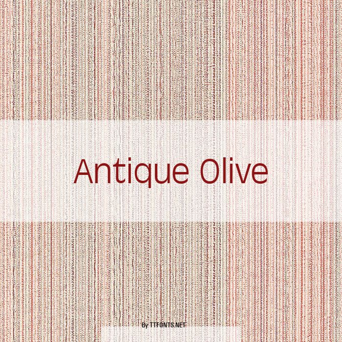 Antique Olive example