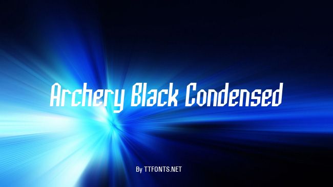 Archery Black Condensed example