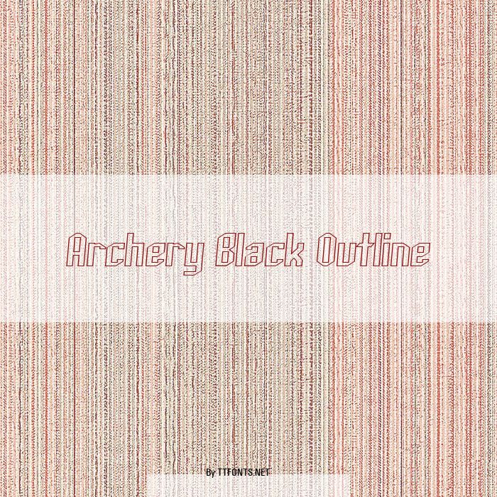 Archery Black Outline example