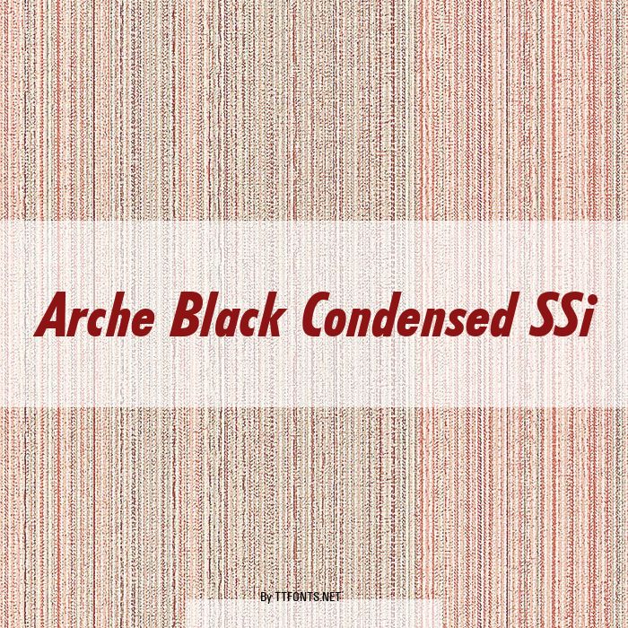Arche Black Condensed SSi example
