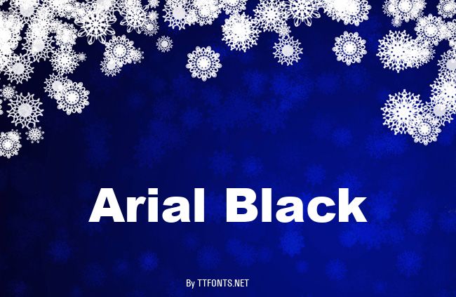 Arial Black example