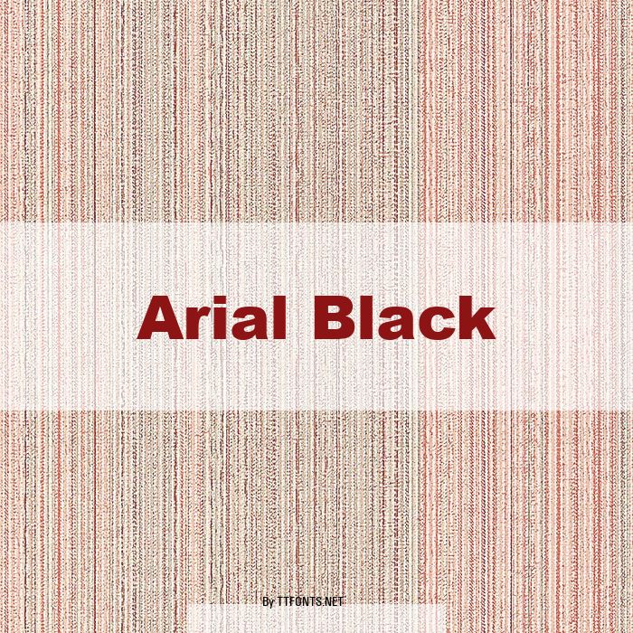 Arial Black example