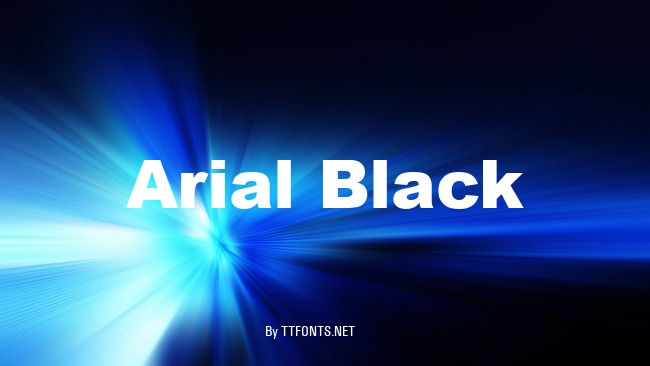 Arial Black example