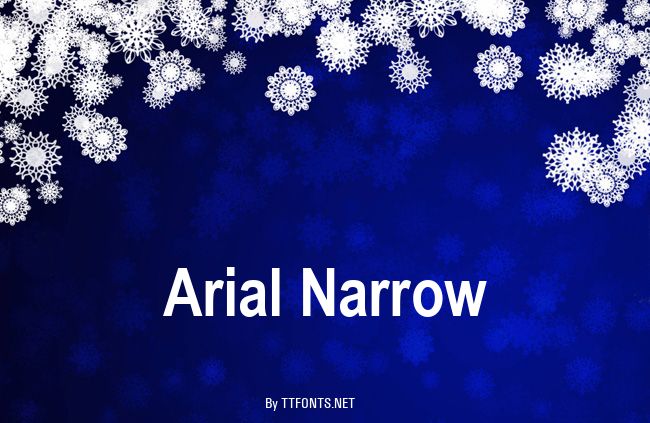 Arial Narrow example