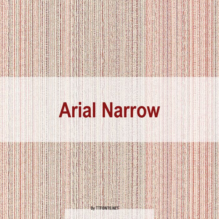 Arial Narrow example