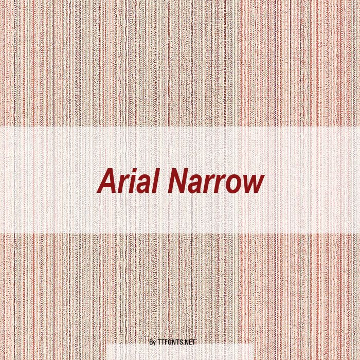 Arial Narrow example