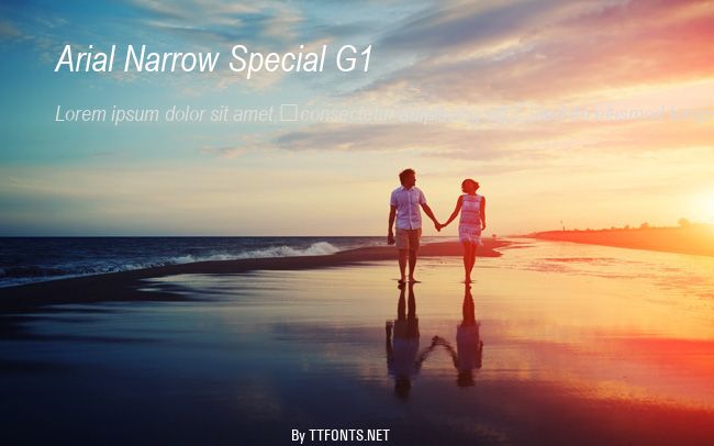 Arial Narrow Special G1 example