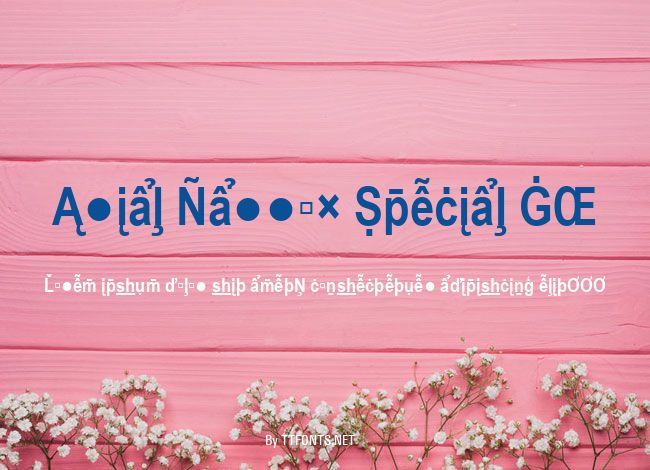 Arial Narrow Special G2 example
