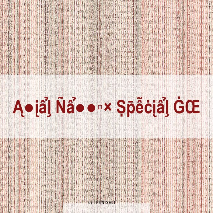 Arial Narrow Special G2 example