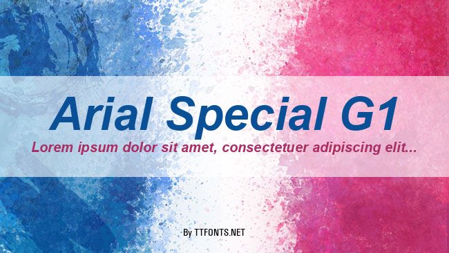Arial Special G1 example