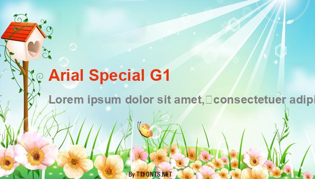 Arial Special G1 example