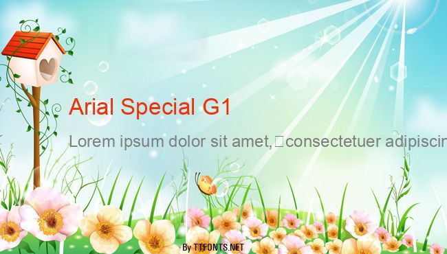 Arial Special G1 example