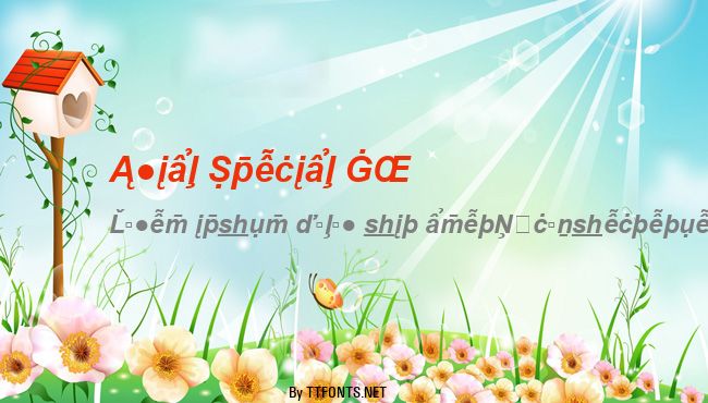 Arial Special G2 example