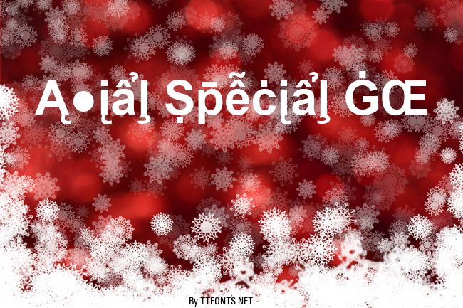 Arial Special G2 example