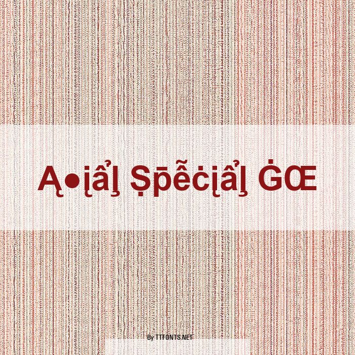 Arial Special G2 example