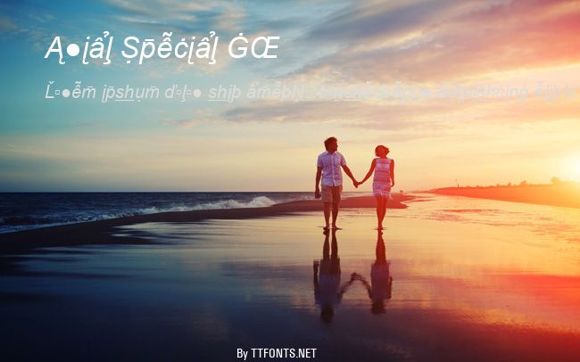 Arial Special G2 example