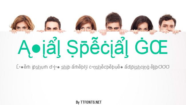 Arial Special G2 example
