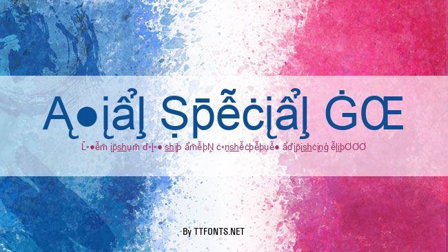 Arial Special G2 example