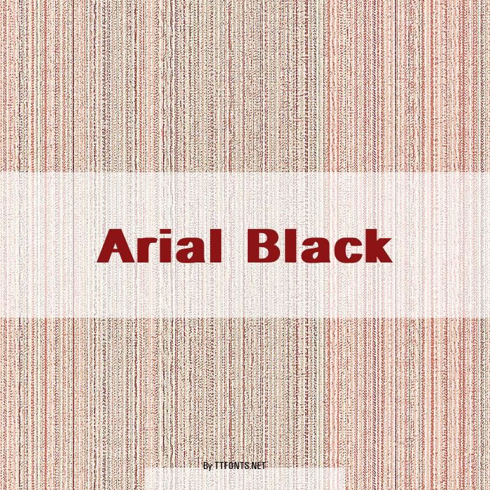 Arial Black example