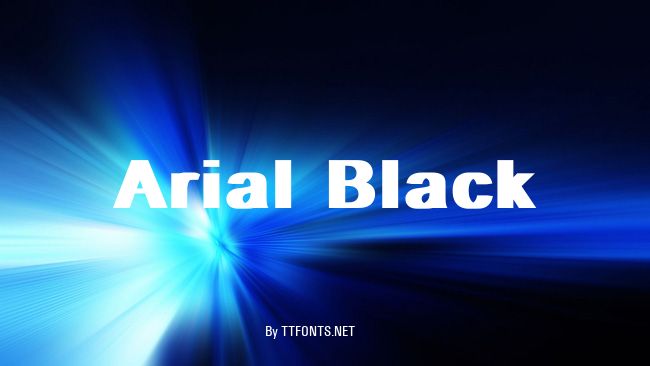 Arial Black example