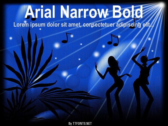 Arial Narrow Bold example