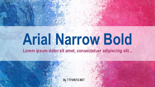 Arial Narrow Bold example