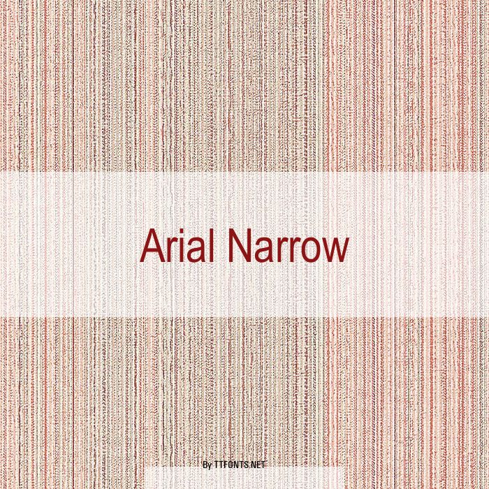 Arial Narrow example