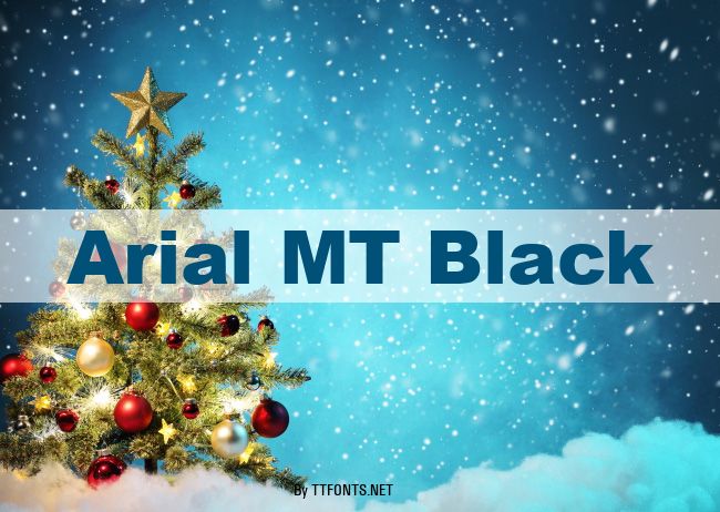 Arial MT Black example