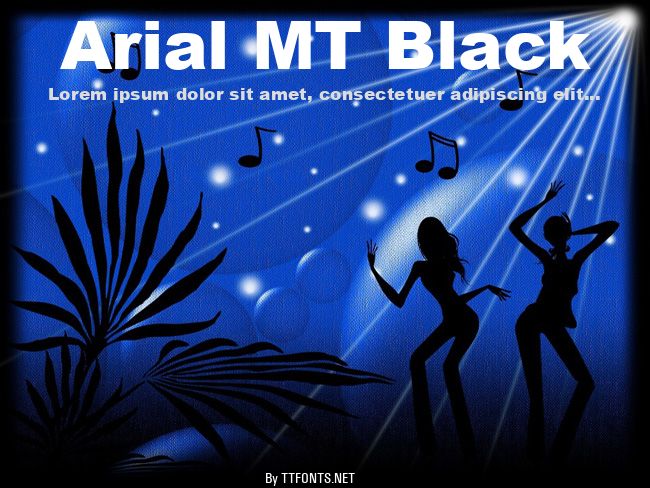 Arial MT Black example