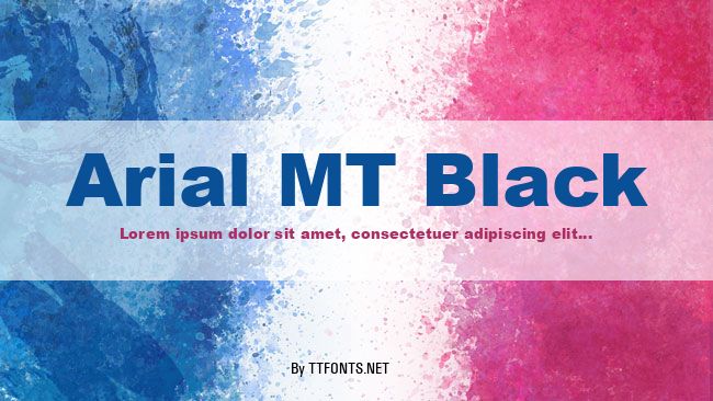 Arial MT Black example