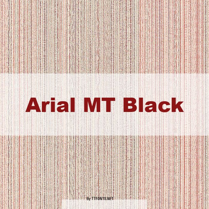 Arial MT Black example