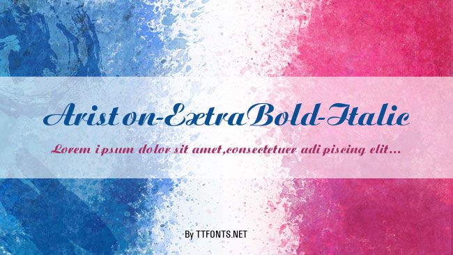 Ariston-ExtraBold-Italic example