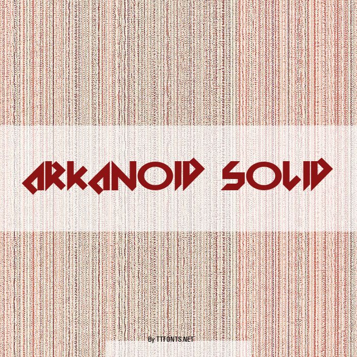 Arkanoid Solid example