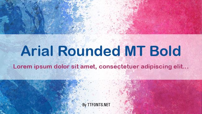 Arial Rounded MT Bold example