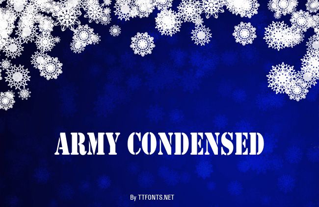 Army Condensed example