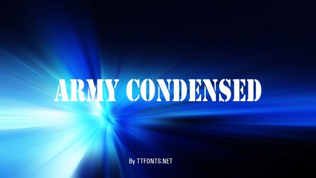 Army Condensed example