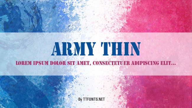 Army Thin example