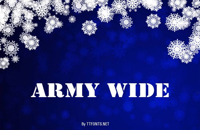 Army Wide example