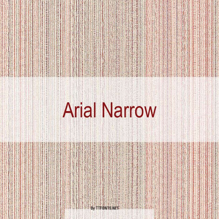 Arial Narrow example