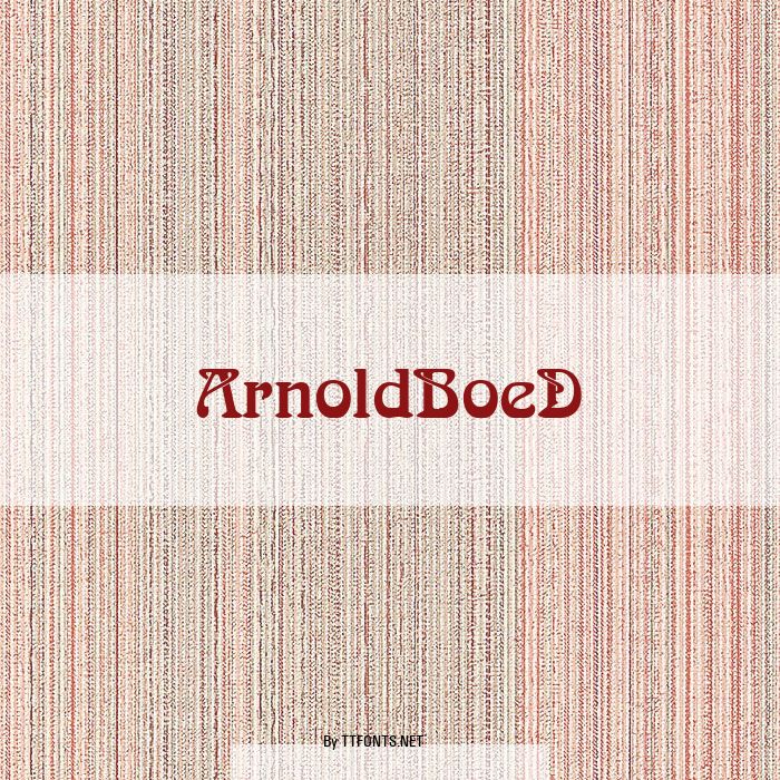 ArnoldBoeD example
