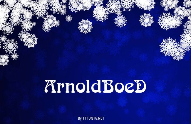ArnoldBoeD example