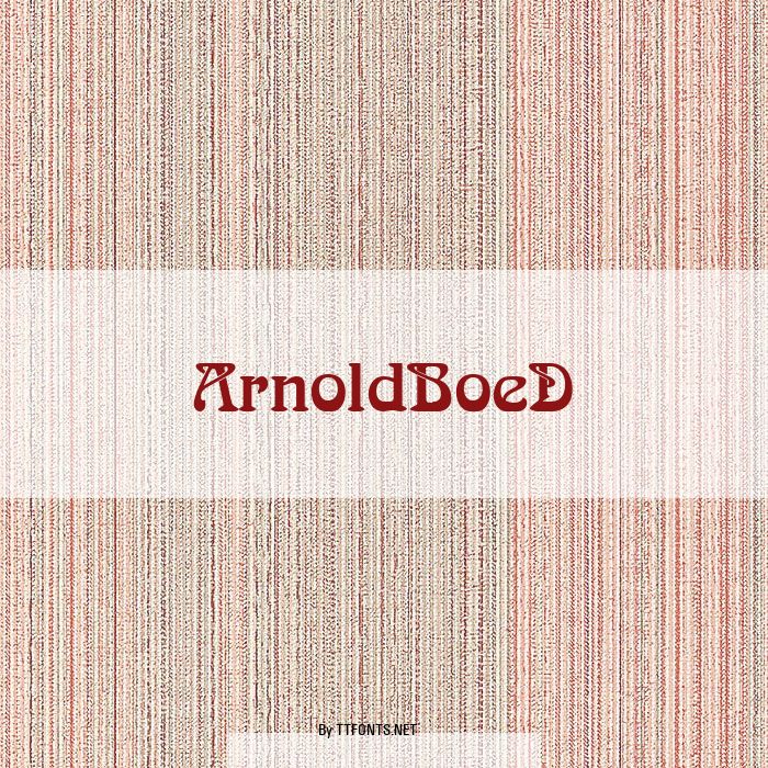 ArnoldBoeD example